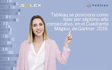 Tableau nombrado líder en el Cuadrante Mágico de Gartner 2019 para plataformas de analítica e inteligencia empresarial.