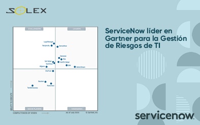 ServiceNow líder en Gartner para la Gestión de Riesgos de TI